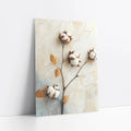 Cotton Branch Boho Farmhouse Cracked Plaster art print