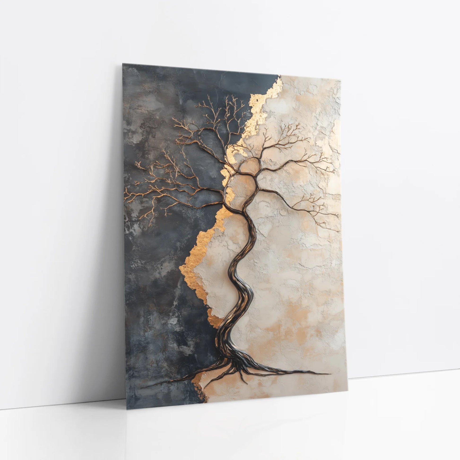 Bronze Tree Sculptural Liquid Metal art print