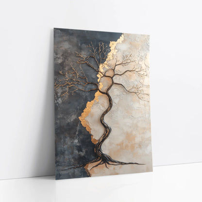 Bronze Tree Sculptural Liquid Metal art print