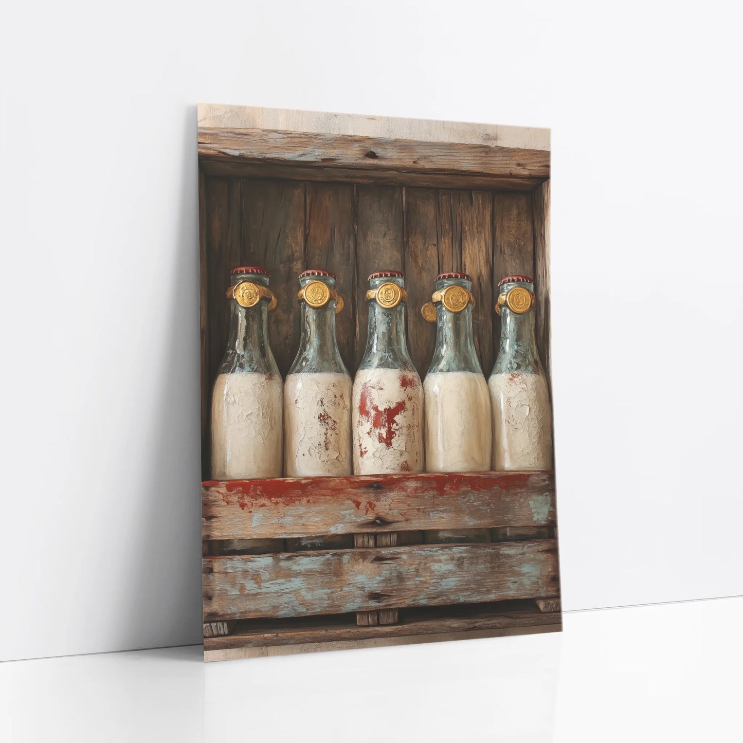 Farmhouse Milk Bottles Wax Sealed Maritime art print