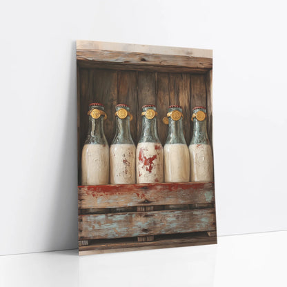 Farmhouse Milk Bottles Wax Sealed Maritime art print
