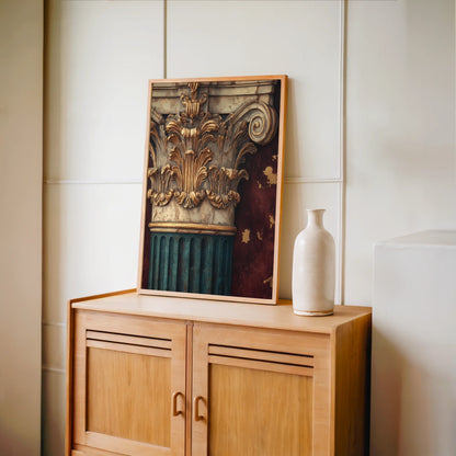 Classical Architecture Corinthian Capital Gold in room