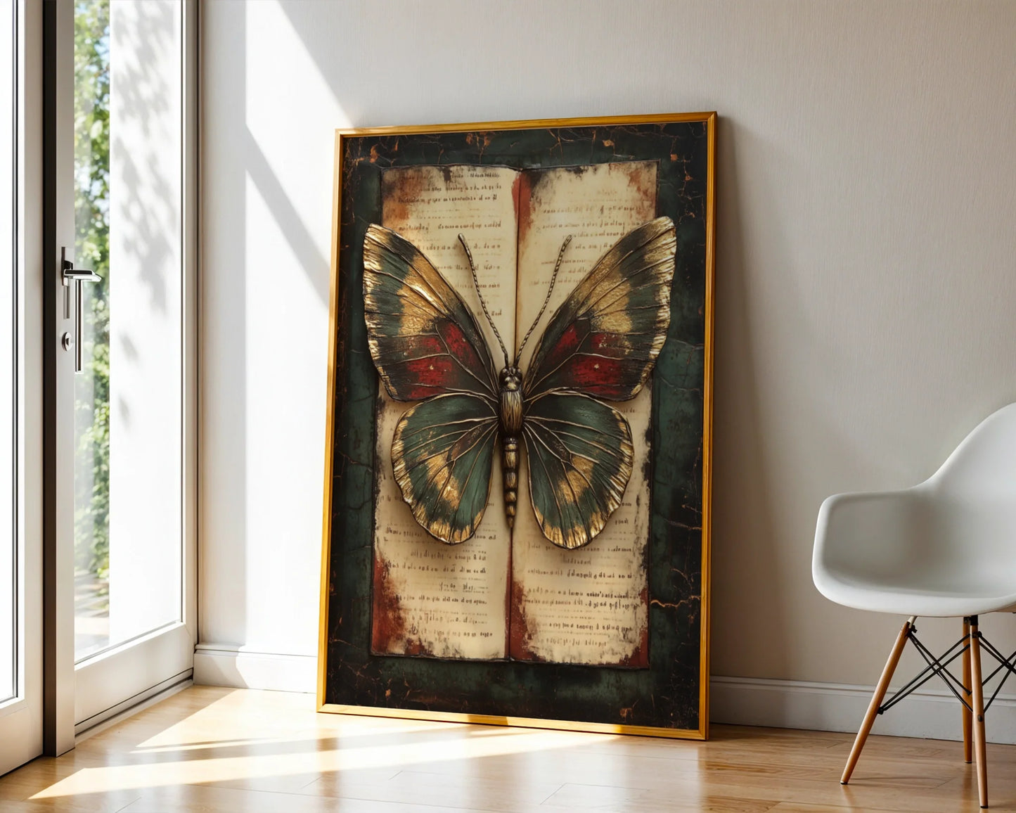 Butterfly Specimen Manuscript Dark Academia in room