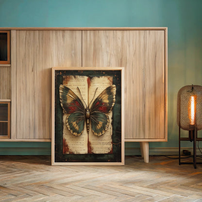 Butterfly Specimen Manuscript Dark Academia in room