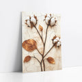 Cotton Boll Botanical Art Weathered Stone art print