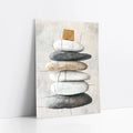 Stone Stack Cairn Seven Stones Cracked Plaster art print