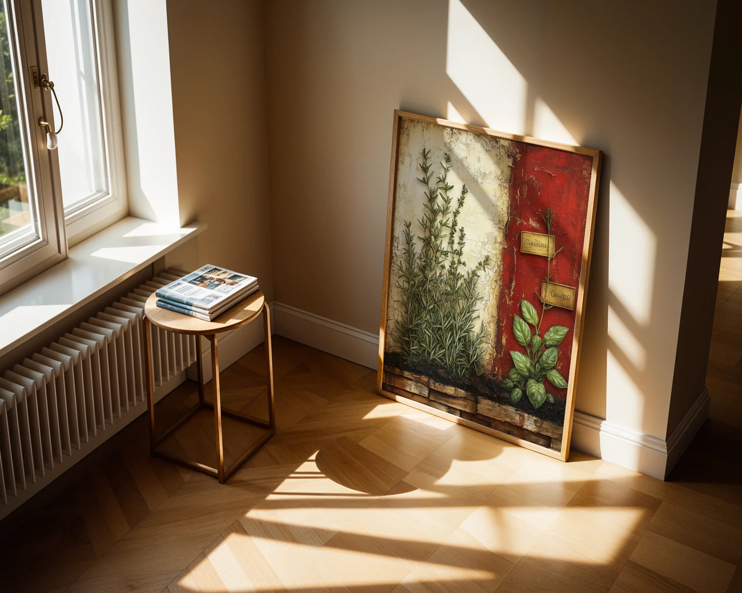 Mediterranean Herb Garden Ancient Villa Fresco in room