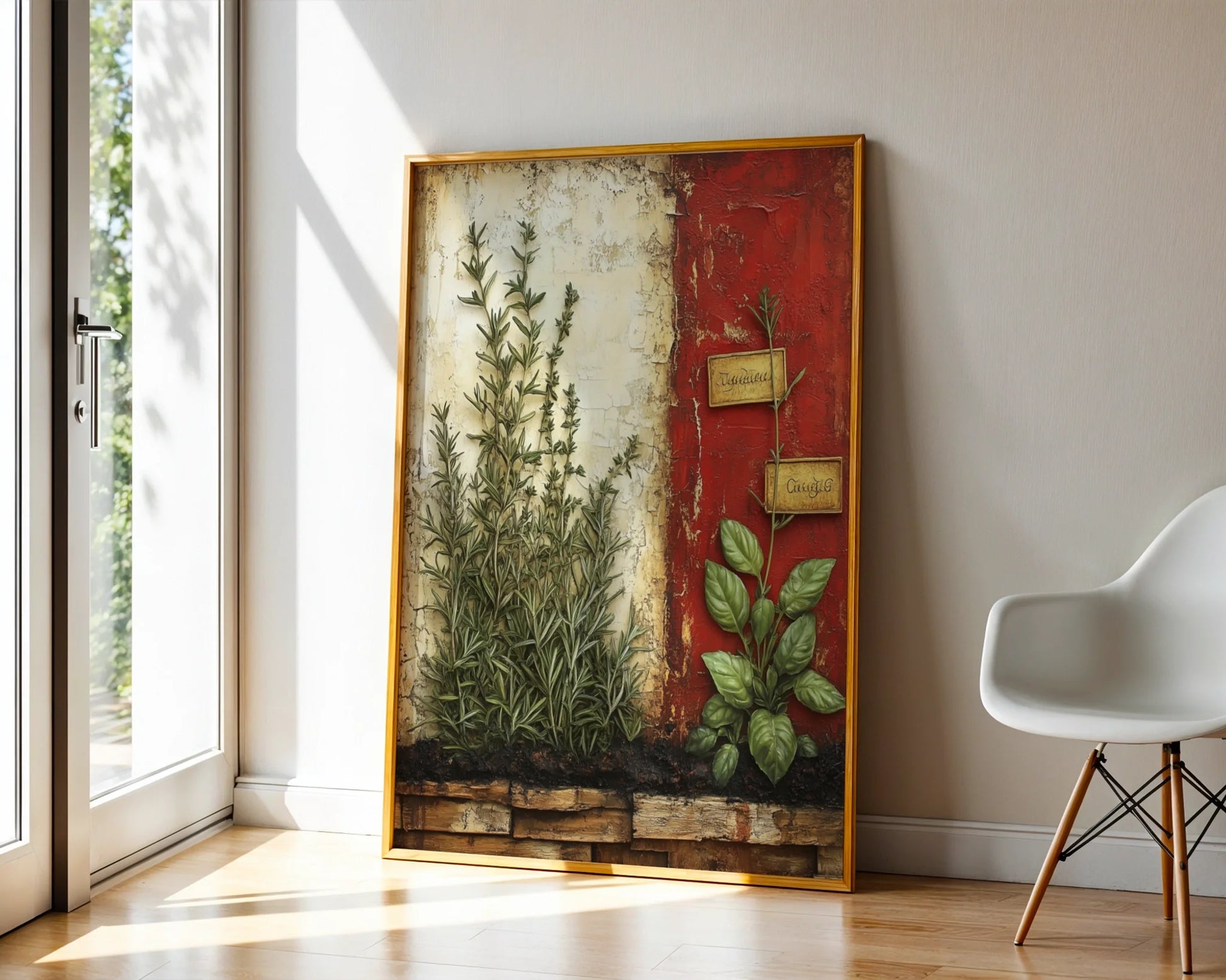 Mediterranean Herb Garden Ancient Villa Fresco in room