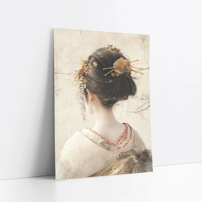 Japanese Geisha Portrait Japandi Style art print