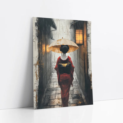 Geisha Rain Art Japandi Stone Passage art print