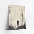 Japanese Bamboo Forest Samurai Silhouette Japandi art print
