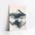 Misty Peak Painting Japandi Stone Fracture art print