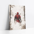 Samurai Warrior Bamboo Dissolving Battle Worn art print