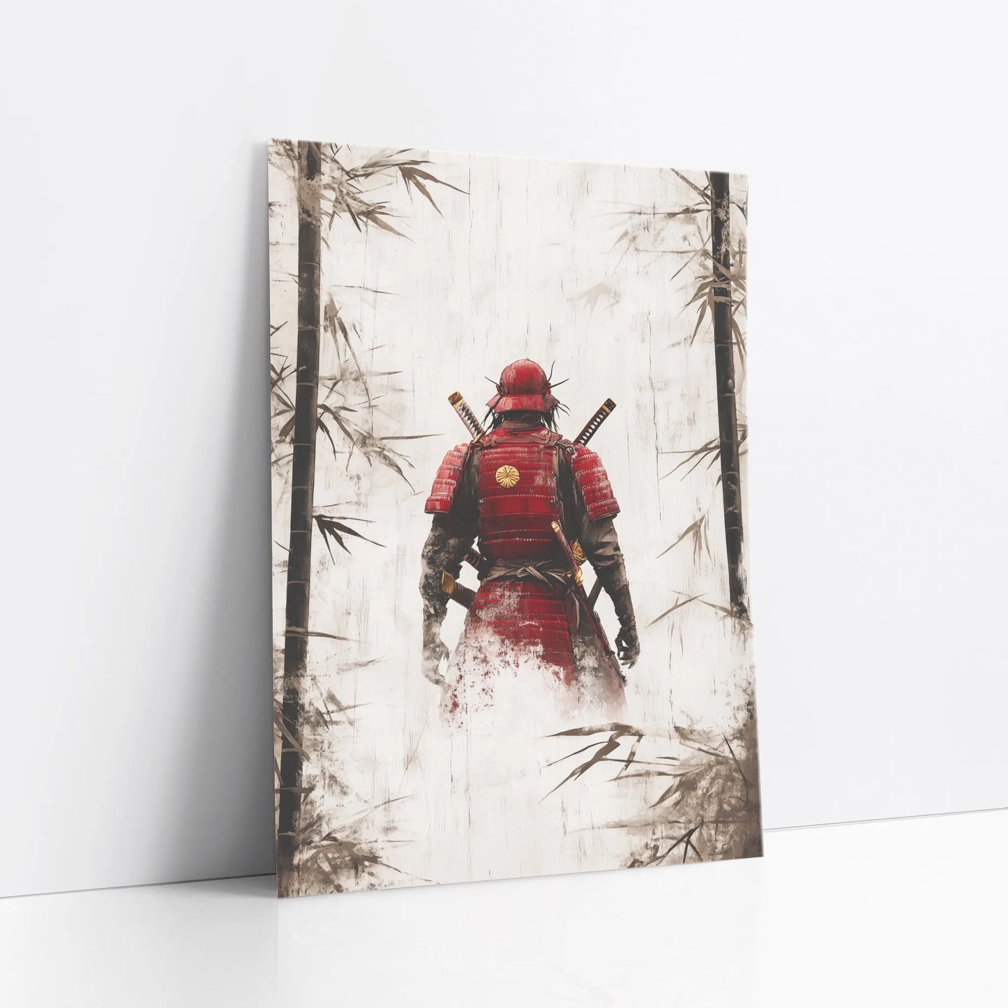 Samurai Warrior Bamboo Dissolving Battle Worn art print