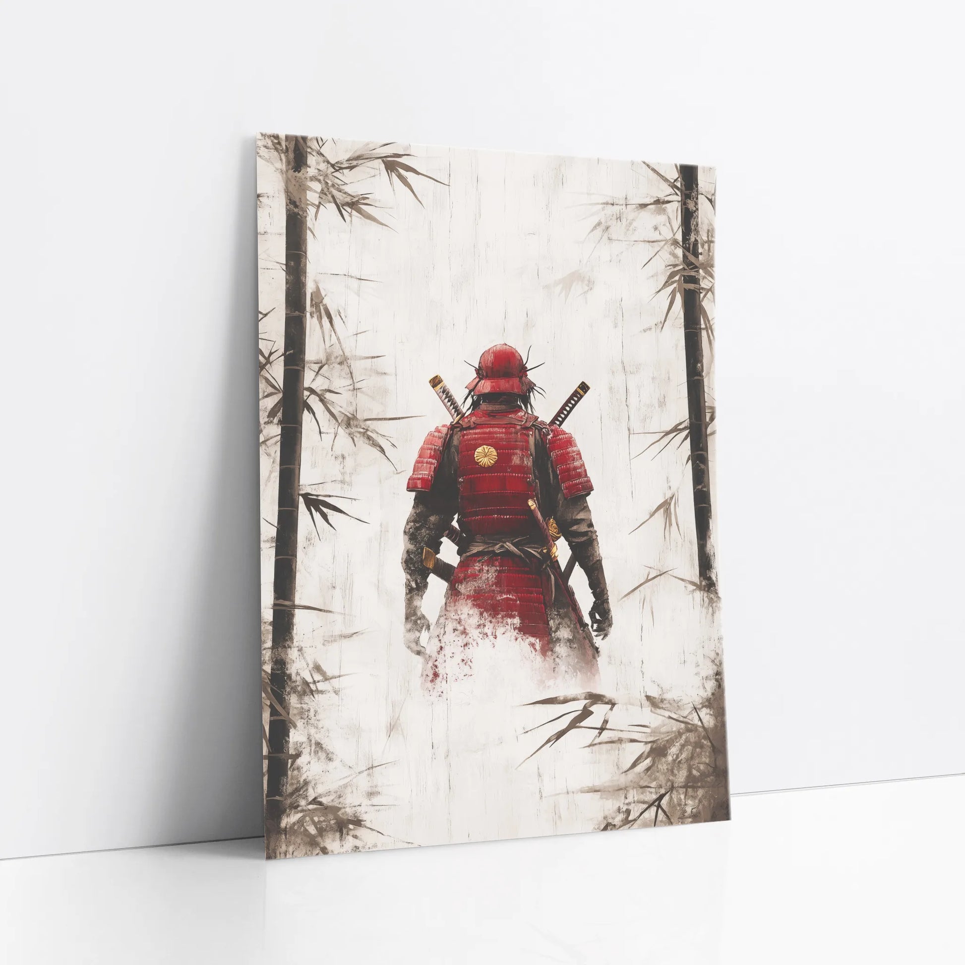 Samurai Warrior Bamboo Dissolving Battle Worn art print