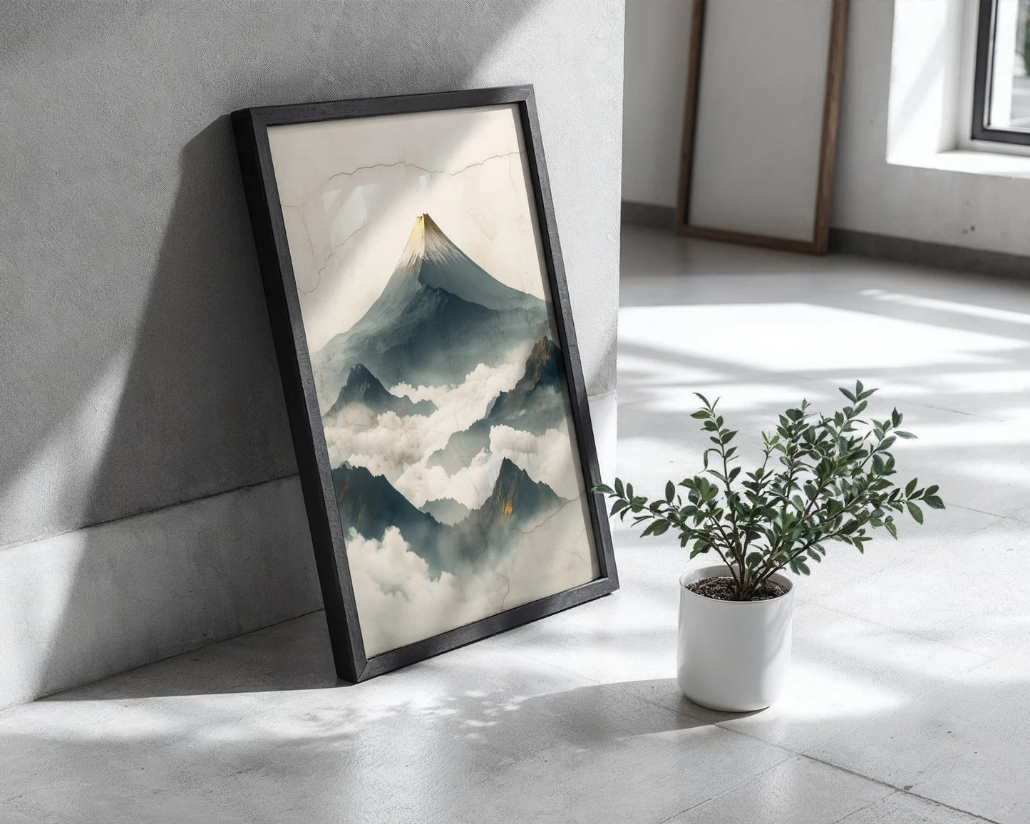Mountain Mist Japandi Volcanic Peak in room