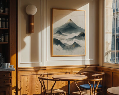 Mountain Mist Japandi Volcanic Peak in room