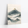 Mountain Mist Japandi Volcanic Peak art print