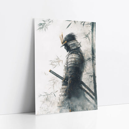 Samurai Warrior Art Dissolving Mist Japandi art print
