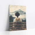 Japanese Geisha Art Mount Fuji Morning Mist art print