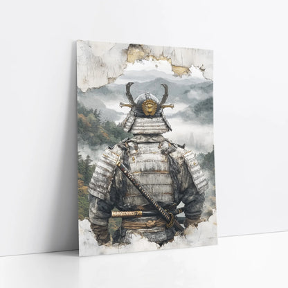 Samurai Armor Japandi Fragmenting Plaster art print