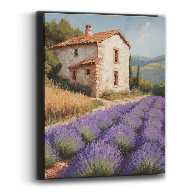 Lavender Field Farmhouse Boho Canvas Wall Art
