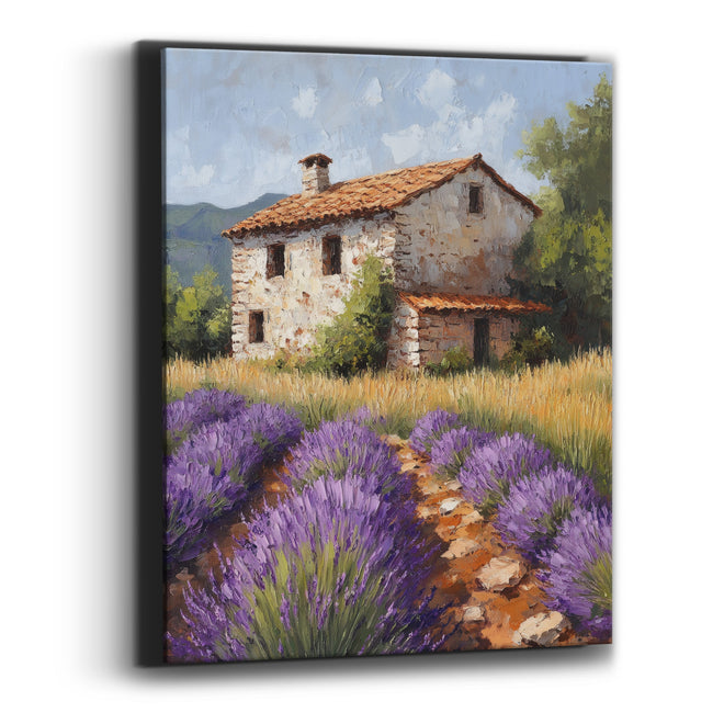 Lavender Farmhouse Mediterranean Boho Canvas Wall Art