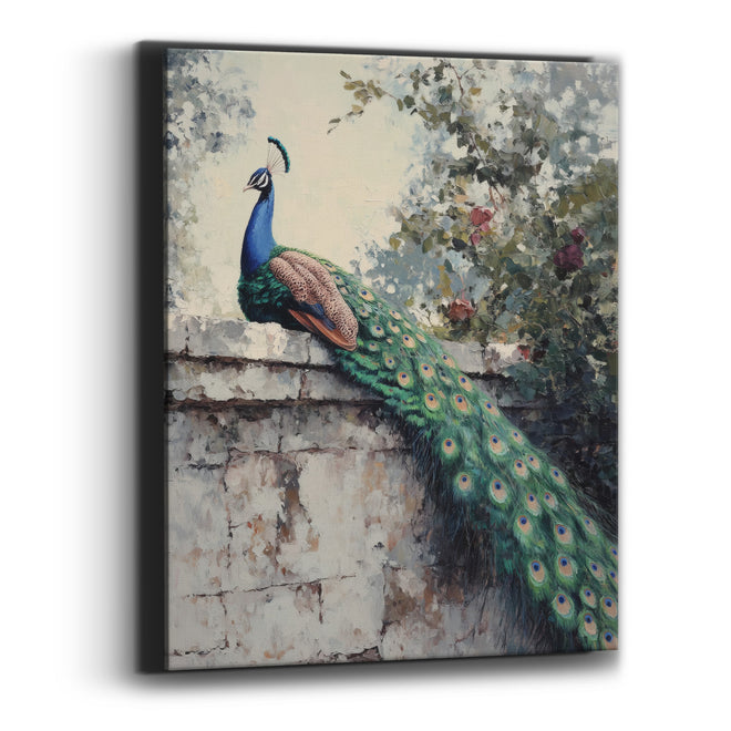 Peacock Garden Wall Bohemian Botanical Canvas Wall Art