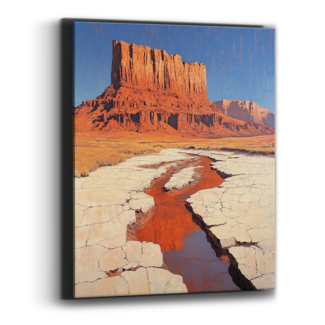 Red Mesa Desert Stream Boho Canvas Wall Art