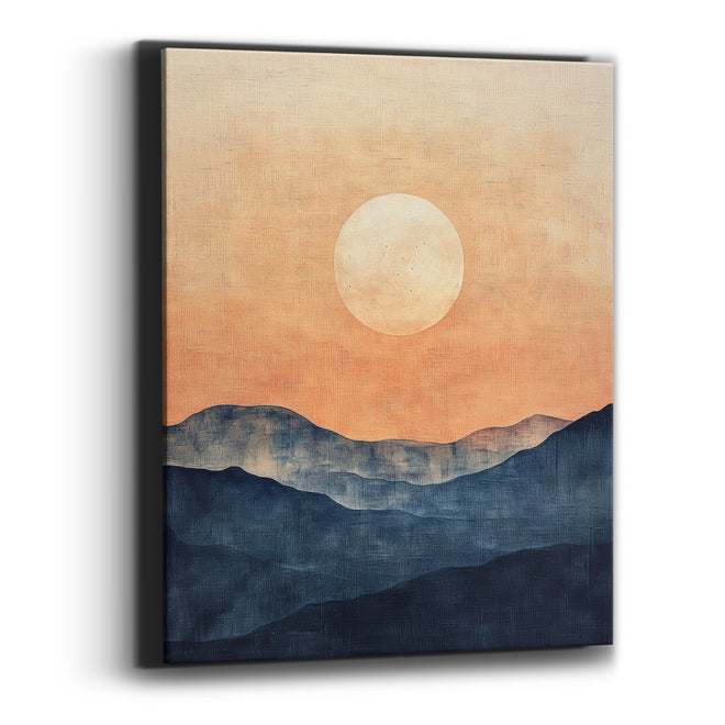 Pale Sun Indigo Hills Landscape Canvas Wall Art