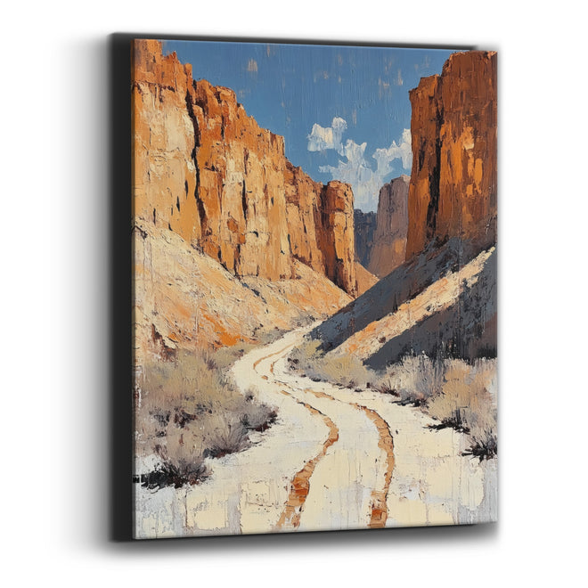 Winding Canyon Trail Southwestern Landscape Canvas Wall Art
