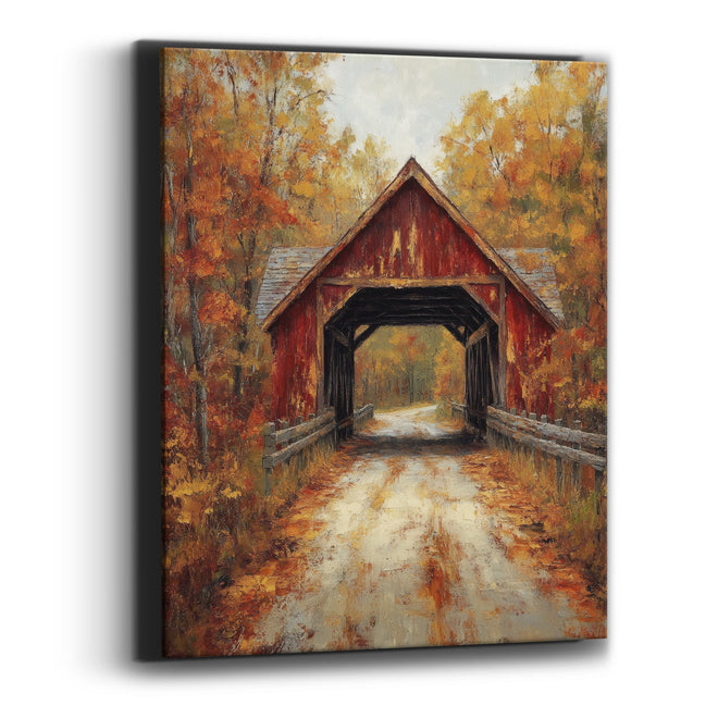 Rust Red Bridge Birch Lane Painterly Canvas Wall Art