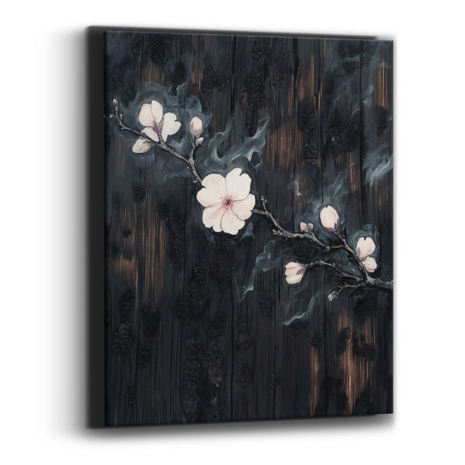 Pale Blossom Branch Japandi Canvas Wall Art