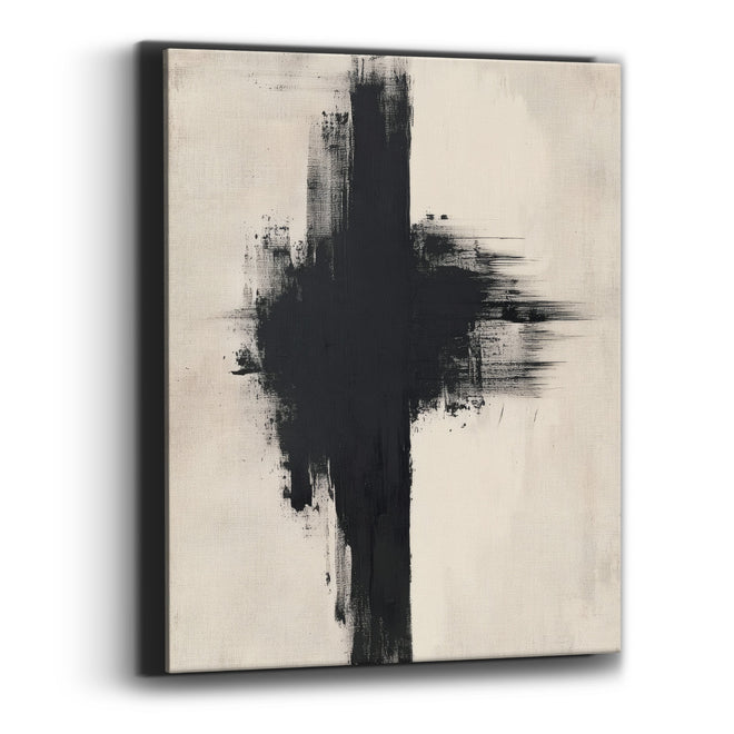 Tall Ink Stroke Minimalist Japandi Canvas Wall Art