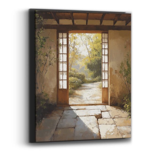 Golden Gateway Trail Rustic Japandi Canvas Wall Art