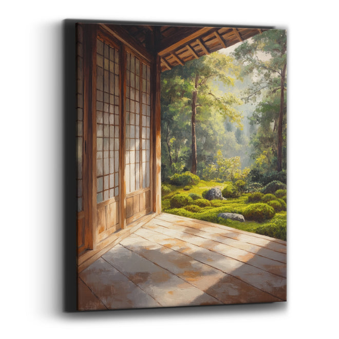Shoji Door Woodland Veranda Painted Canvas Wall Art