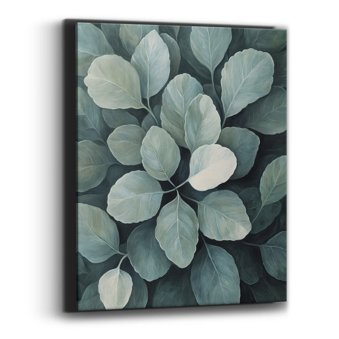 Silvery Sage Leaf Botanical Canvas Wall Art