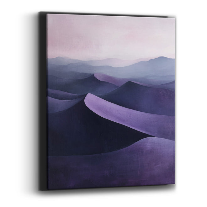 Violet Layered Dunes Atmospheric Canvas Wall Art