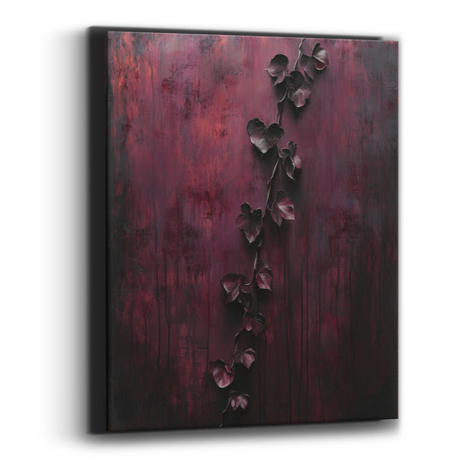 Burgundy Trailing Vine Dramatic Luxury Canvas Wall Art