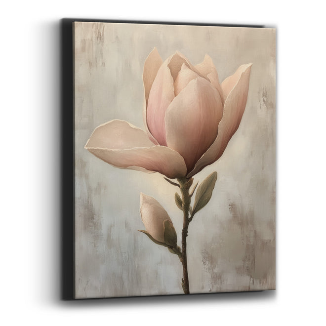 Blush Magnolia Bloom Classic Canvas Wall Art
