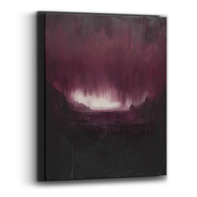 Burgundy Mist Abstract Landscape Canvas Wall Art