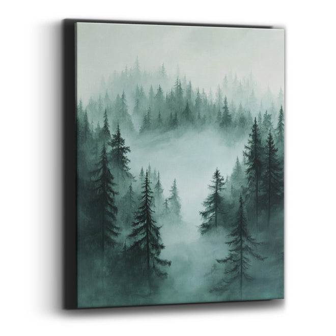 Fir Mist Overlook Layered Canvas Wall Art