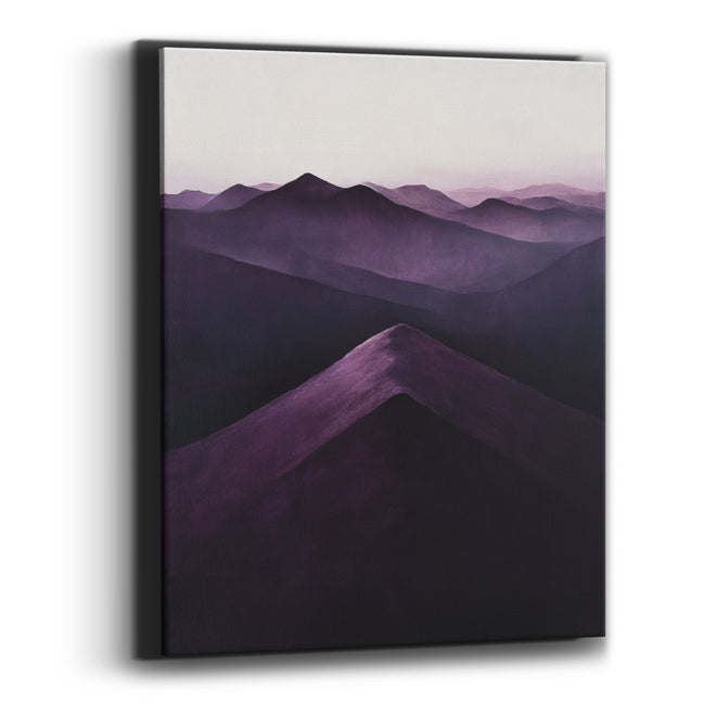Plum Mountain Ridge Layered Landscape Canvas Wall Art