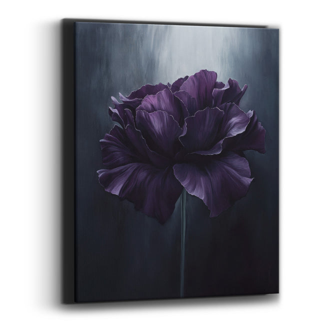 Plum Bloom Misty Backdrop Moody Canvas Wall Art