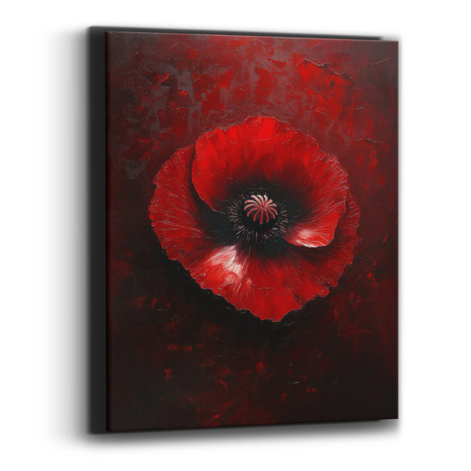 Crimson Poppy Moody Luxe Canvas Wall Art