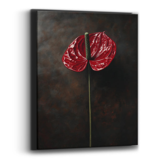 Side Profile Anthurium Smoky Study Canvas Wall Art