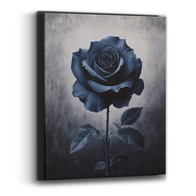 Navy Rose Hazy Backdrop Moody Canvas Wall Art