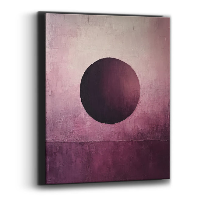 Plum Dark Circle Minimalist Abstract Canvas Wall Art