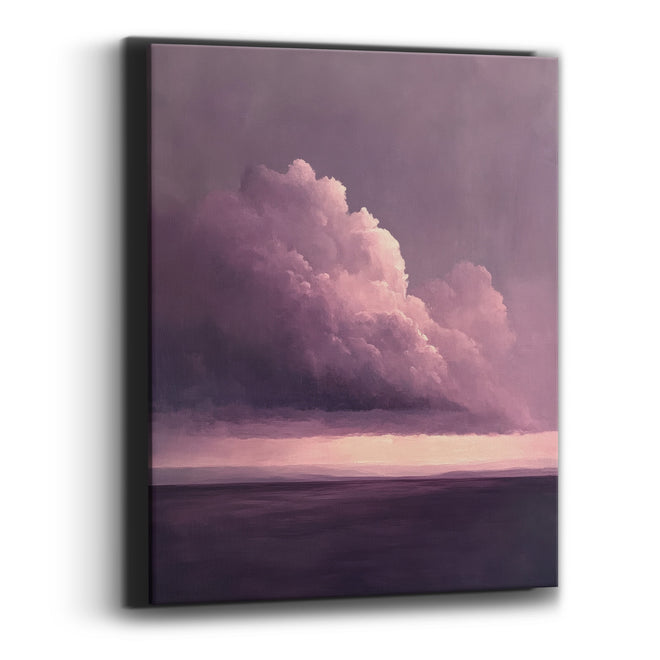 Lavender Thunderhead Over Calm Sea Canvas Wall Art