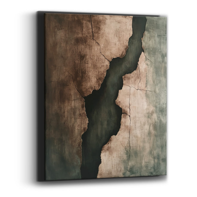 Torn Plaster Layers Contemporary Abstract Canvas Wall Art